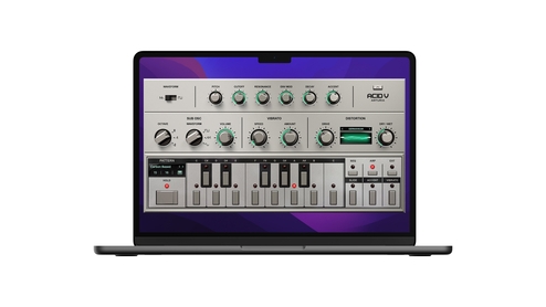 Arturia's Acid V shown on a MacBook screen