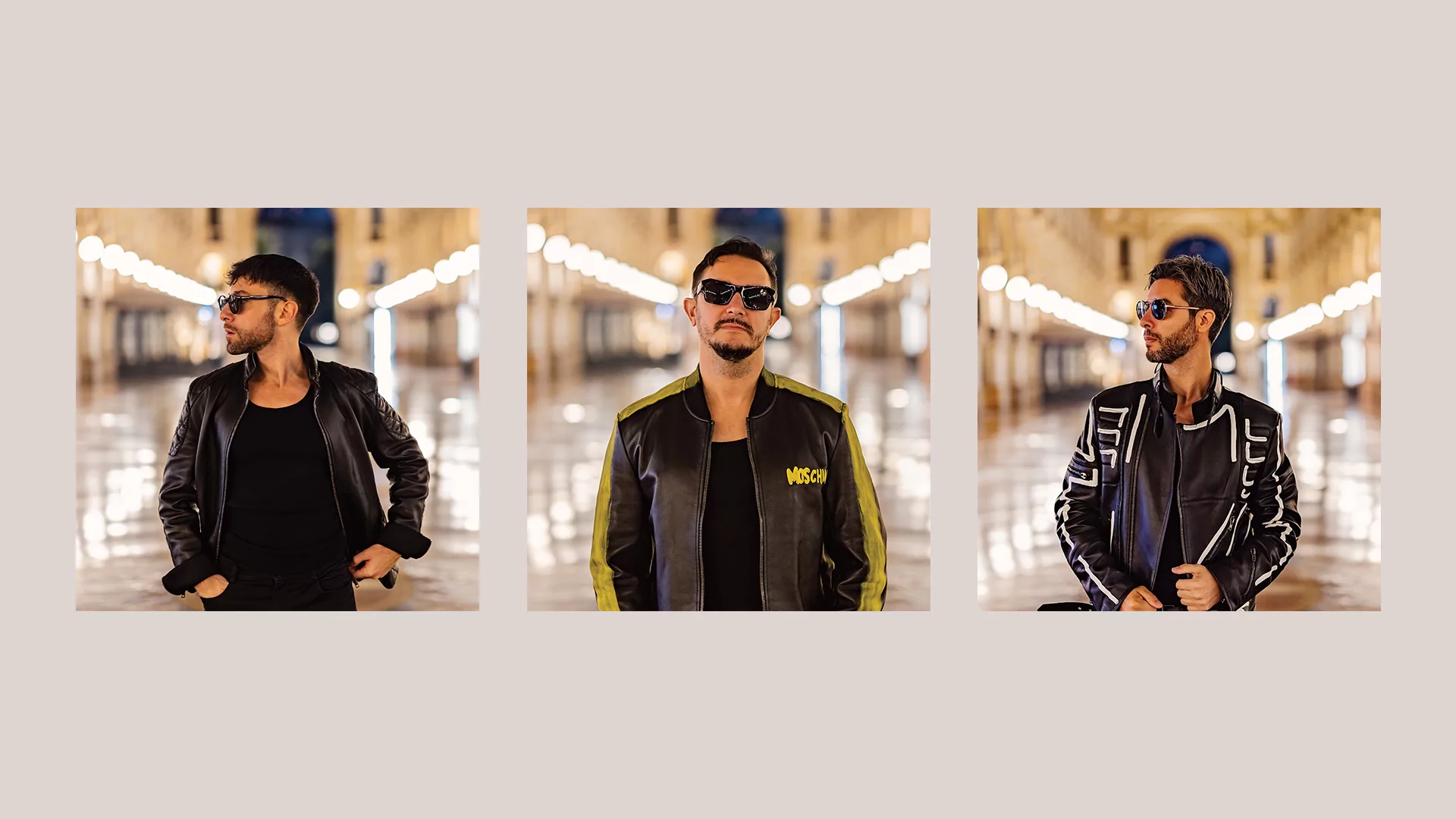 Photos of Meduza's Luca De Gregorio, Mattia Vitale and Simone Giani side by side